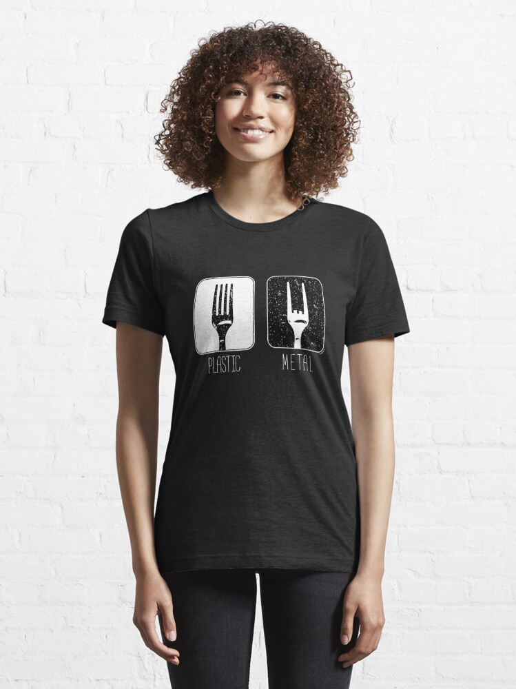 t shirt plastic metal