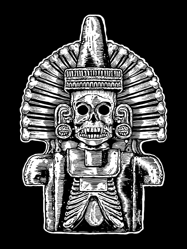 Lámina fotográfica «Mictlantecuhtli dios de la muerte azteca» de