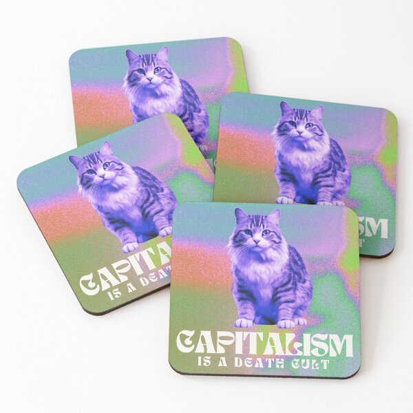 Item preview, Capitalism is A Death Cult | Cute Cat Remix designed and sold by AnimaliaStar.