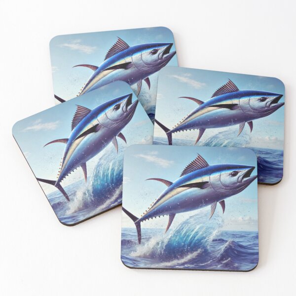 Item preview, Bluefin Tuna Jumping in Ocean designed and sold by BackgroundND.