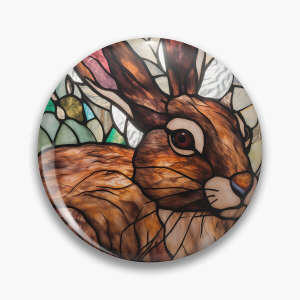 Item preview, Jackrabbit in Stained Glass designed and sold by RedHandedOD.
