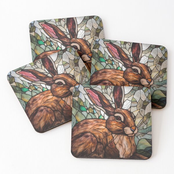 Item preview, Jackrabbit in Stained Glass designed and sold by RedHandedOD.