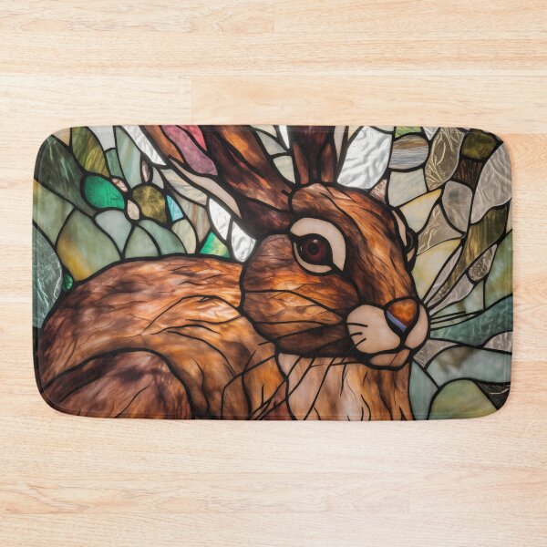 Item preview, Jackrabbit in Stained Glass designed and sold by RedHandedOD.
