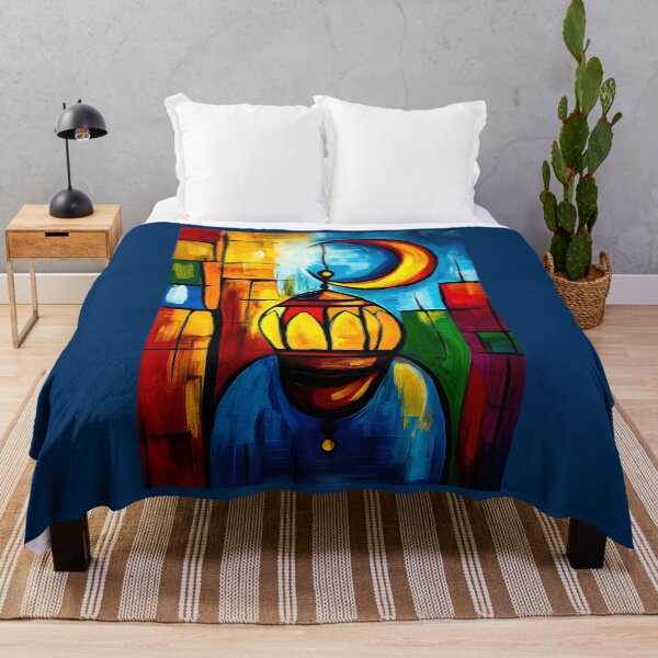 Item preview, Ramadan Nights | Crescent Moon, Lantern, and Geometric Cityscape Glow designed and sold by FUNqoosh.