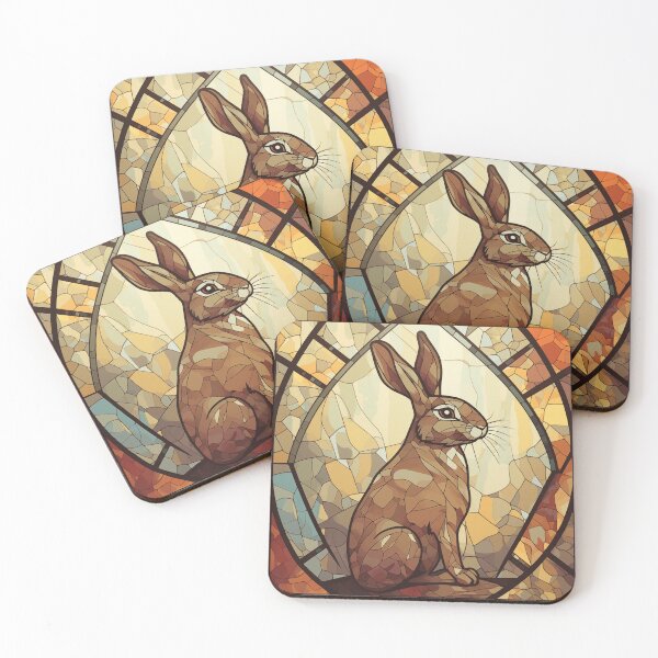 Item preview, Rabbit in Stained Glass designed and sold by RedHandedOD.