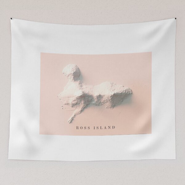 Item preview, Ross Island, Antarctica, Shaded Relief Map 3D digitally rendered designed and sold by ThinkAboutMaps.