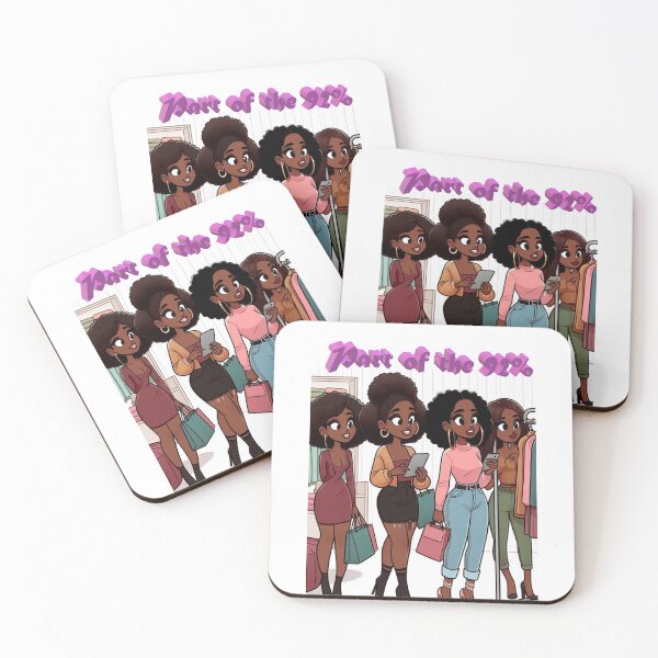 Item preview, Black girls shopping designed and sold by Kimmy and Zamiah Art.