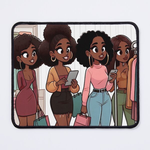 Item preview, Black girls shopping designed and sold by Kimmy and Zamiah Art.