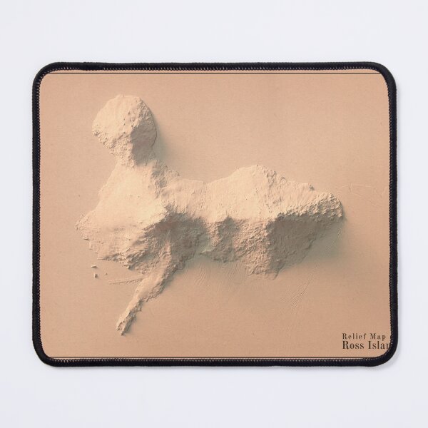 Item preview, Ross Island, Antarctica, Shaded Relief Map 3D digitally rendered designed and sold by ThinkAboutMaps.