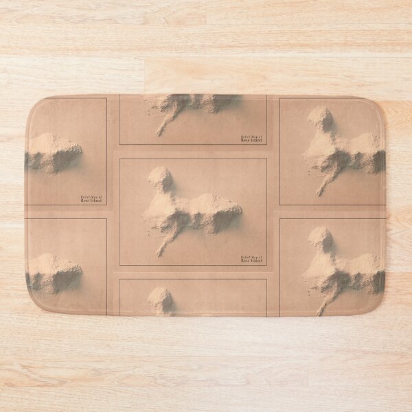 Item preview, Ross Island, Antarctica, Shaded Relief Map 3D digitally rendered designed and sold by ThinkAboutMaps.