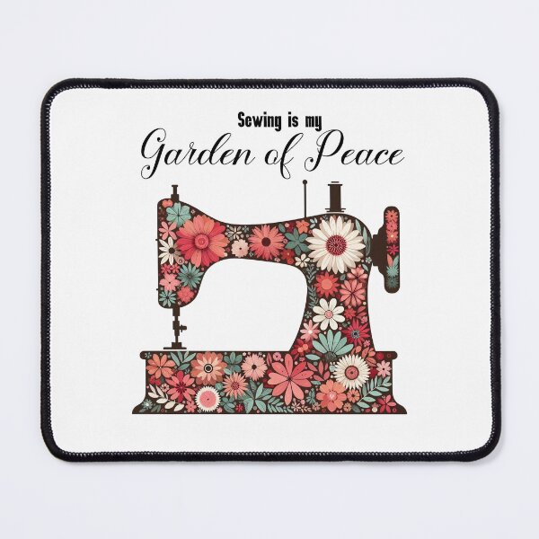 Item preview, Sewing machine & Flowers Seamstress Gift designed and sold by EwaVerse.