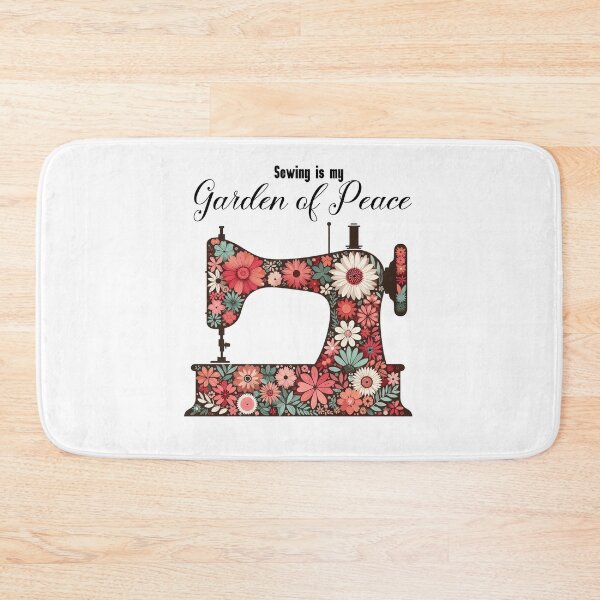 Item preview, Sewing machine & Flowers Seamstress Gift designed and sold by EwaVerse.