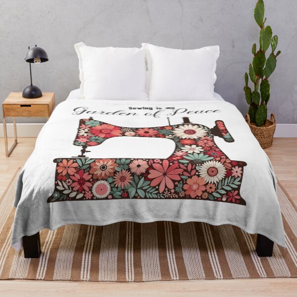 Item preview, Sewing machine & Flowers Seamstress Gift designed and sold by EwaVerse.