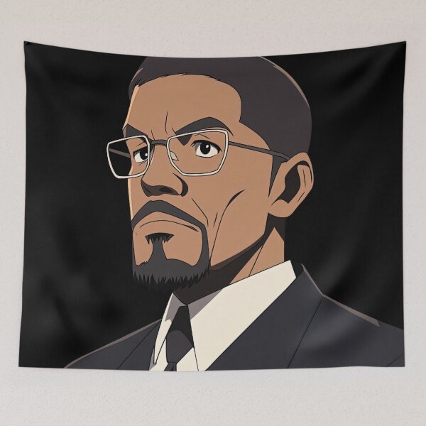 Item preview, Malcolm X | Anime style designed and sold by ComicsFactory.