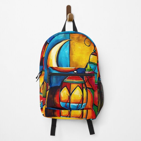 Item preview, Lanterns & Moonlight | Abstract Colorful Ramadan Art in Geometric Motion designed and sold by FUNqoosh.
