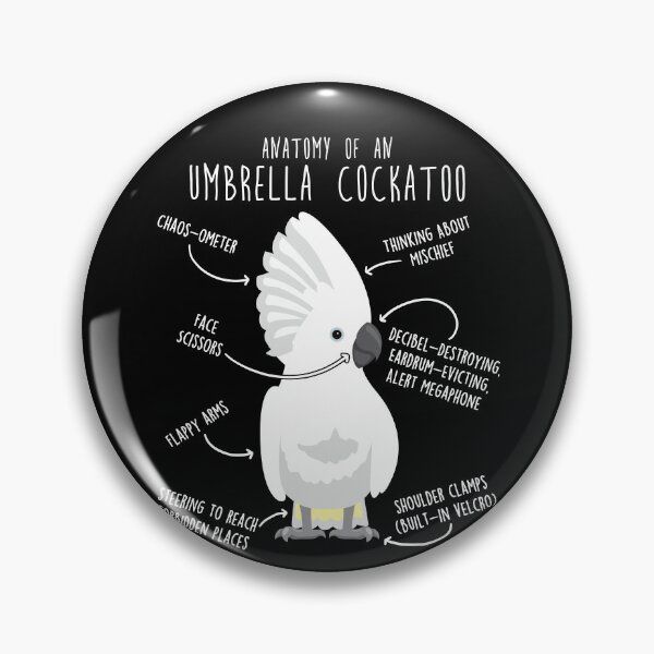 Item preview, Umbrella Cockatoo Parrot Anatomy designed and sold by Clara Hollins.