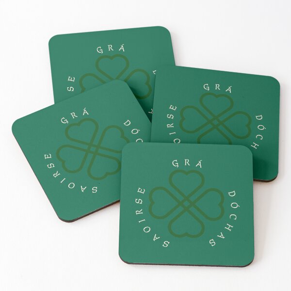 Item preview, Grá, Dóchas, Saoirse — Love, Hope, Freedom designed and sold by ThreeleafTees.