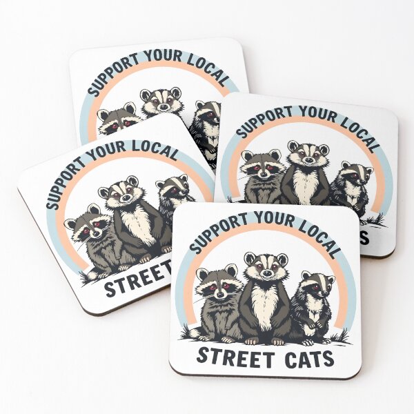 Item preview, Support Your Local Street Cats - Retro Rainbow designed and sold by WAUZ.