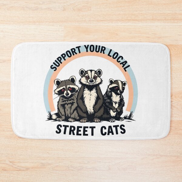 Item preview, Support Your Local Street Cats - Retro Rainbow designed and sold by WAUZ.