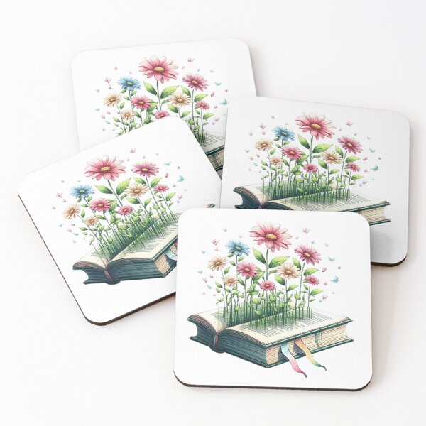 Item preview, flowers growing from book  designed and sold by Firstpharm.