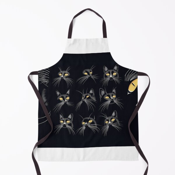 Item preview, Abstract Black Cats with Glowing Yellow Eyes on Dark Background. designed and sold by MirraStore.