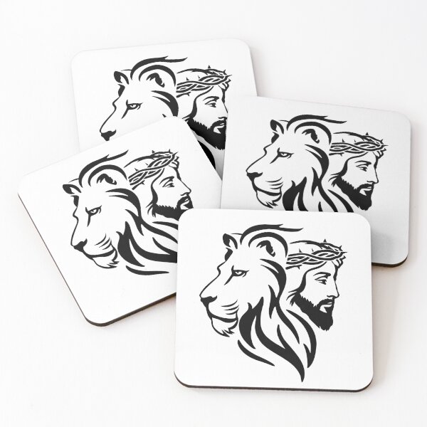 Item preview, Lion and Jesus Silhouette Symbol of Faith designed and sold by theartfulaspie.