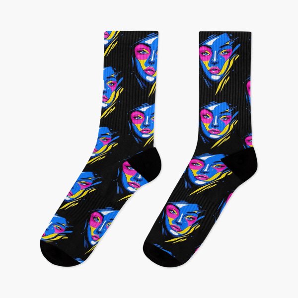 Item preview, Vibrant Abstract Pop Art Face designed and sold by Taans-Creation.