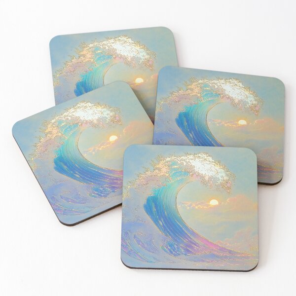 Item preview, Rainbow Ocean Wave Painting designed and sold by MagicalOceanArt.