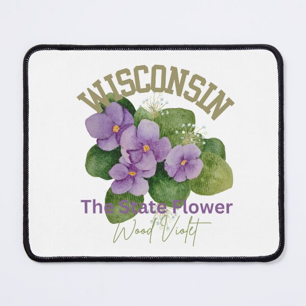 Item preview, Pegatina clásica para camiseta con la flor del estado de Wisconsin, violeta de madera designed and sold by ThinkNature!.