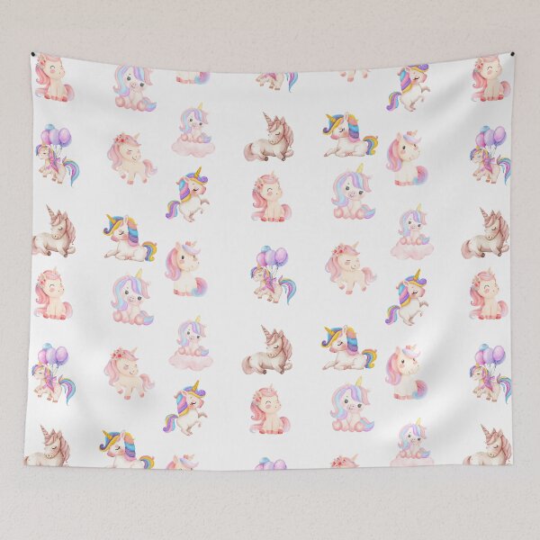 Item preview, Cute Watercolor Unicorns  designed and sold by silviaol.