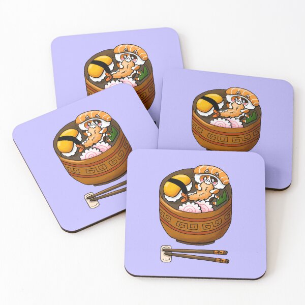 Item preview, Yum yum sushi cat designed and sold by Jelly Olive.