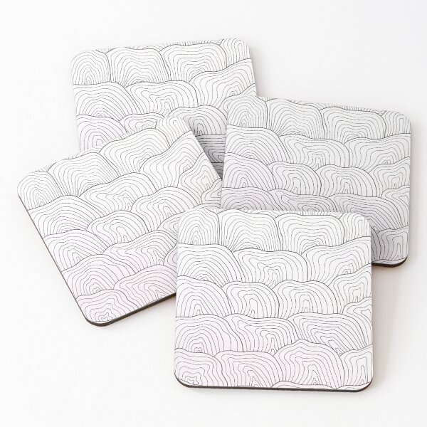 Item preview, Simple Wavy Abstract Zentangle  designed and sold by ChalarieArt.