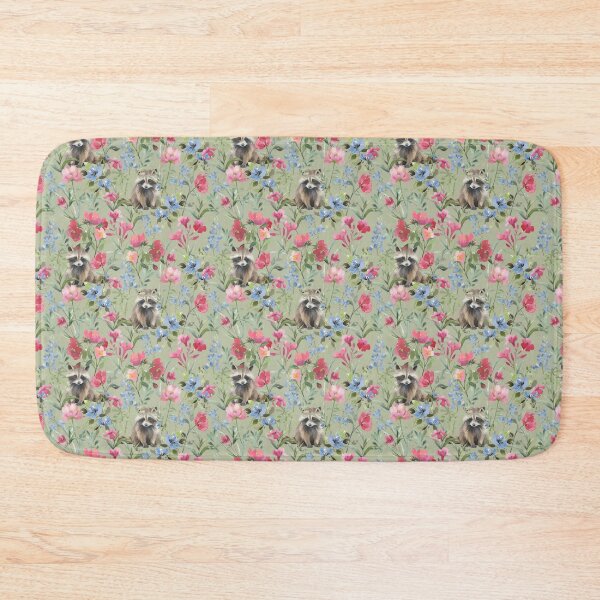 Item preview, Raccoon , flowers , wild , glamorous ,midnight ,animals ,deer ,dark ,valentines , romance ,dreams , floral ,rabbit ,baby ,elegant ,blooms ,wallpaper ,rose designed and sold by letsgow8th.