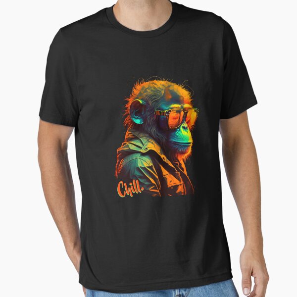 Item preview, Retro Groovy Ape Sunglass Synthwave Nostalgia designed and sold by Dressed For  Duty.