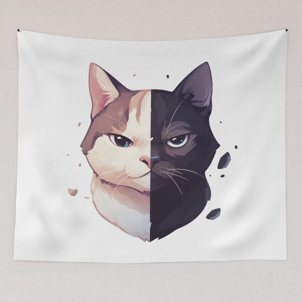 Item preview, Jekyll & Hyde Kitty: The Dual Faces of Whiskers designed and sold by studio902.