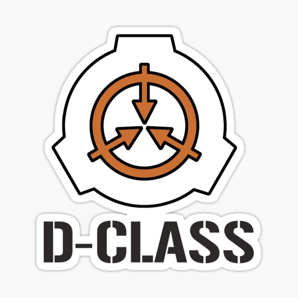 SCP foundation Class D Sticker for Sale by Jack O TV