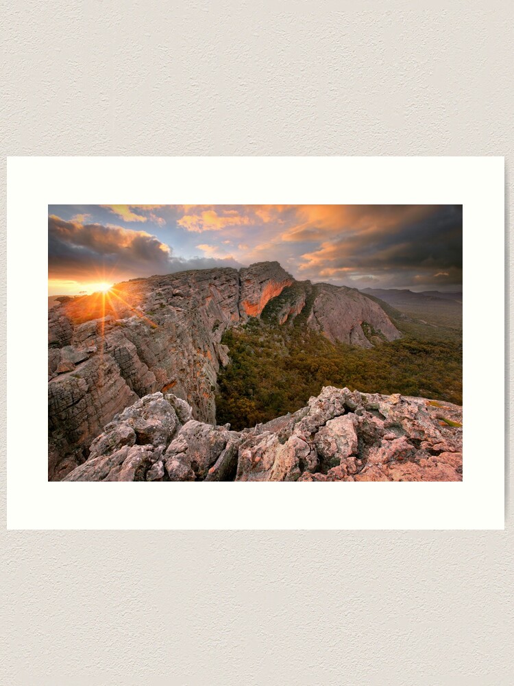 Thumbnail 1 of 3, Art Print, Mt Stapylton, Grampians, Victoria, Australia designed and sold by Chockstone.