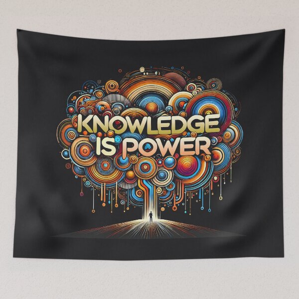 Item preview, Knowledge is Power, typography designed and sold by maxmaj.