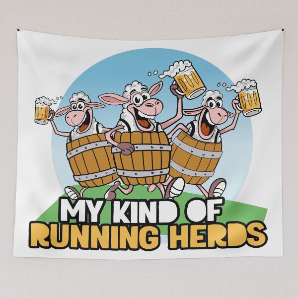 Item preview, Running sheep and beer / beer running sheep designed and sold by AdyKurniawan.