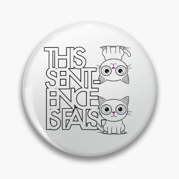 Item preview, This Sentence is False Gödel inspired logic puzzle with a confused cat designed and sold by GetContented.