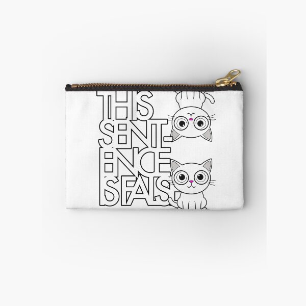 Item preview, This Sentence is False Gödel inspired logic puzzle with a confused cat designed and sold by GetContented.