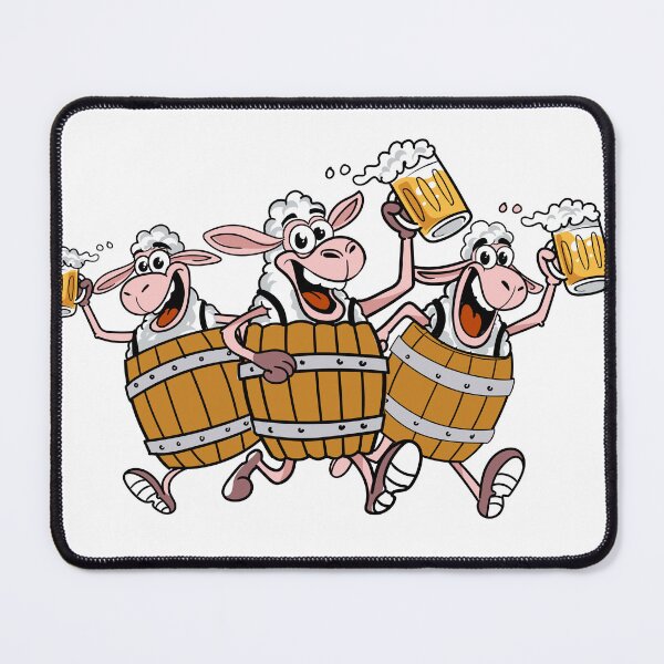 Item preview, Running sheep and beer / beer running sheep designed and sold by AdyKurniawan.