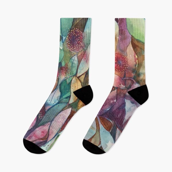 Item preview, Watercolor Gum Blossoms in Green and Pink designed and sold by Ann Russell.