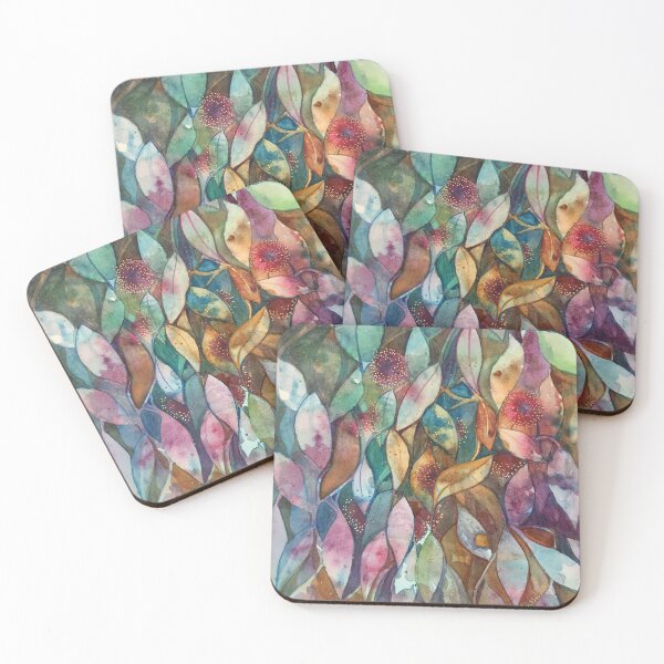 Item preview, Watercolor Gum Blossoms in Green and Pink designed and sold by Ann Russell.
