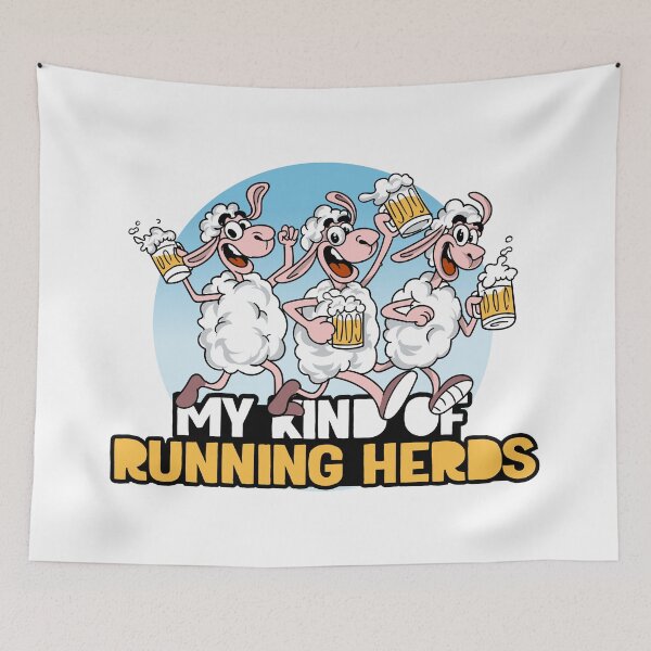 Item preview, Running sheep and beer / beer running sheep designed and sold by AdyKurniawan.