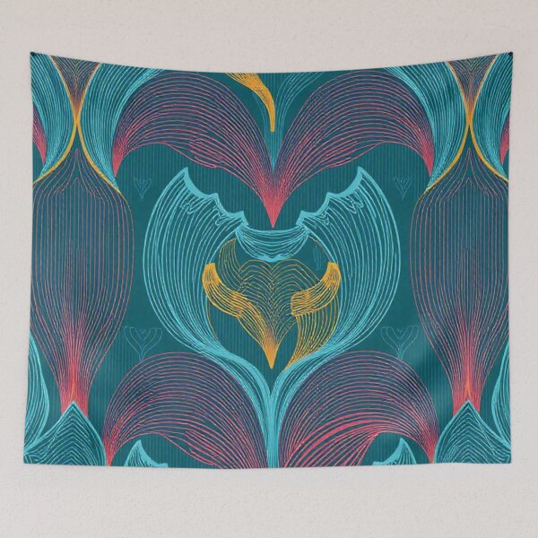 Item preview, Blue, Yellow and Pink Lines and Waves designed and sold by Ciervo Primavera.