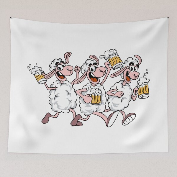 Item preview, Running sheep and beer / beer running sheep designed and sold by AdyKurniawan.