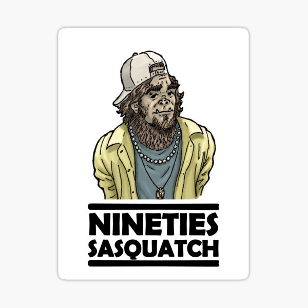 Vista previa del artículo con la obra «Sasquatch de los años 90», diseñado y vendido por tylerhobson.