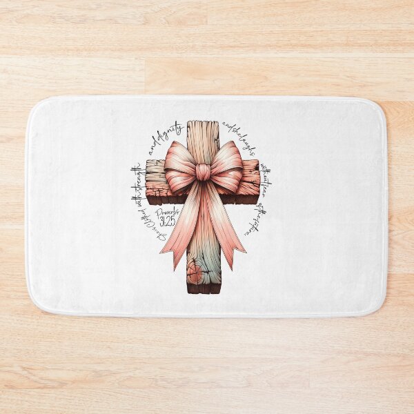 Item preview, Coquette Faith: Rustic Cross with Inspirational Message designed and sold by artedigital99.