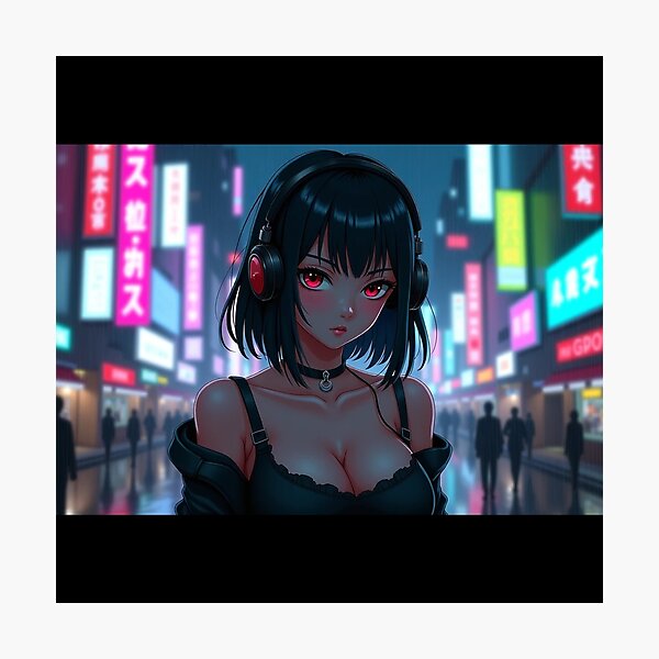 Item preview, Phonk Beats and Cyberpunk Streets Girl designed and sold by brendanre.